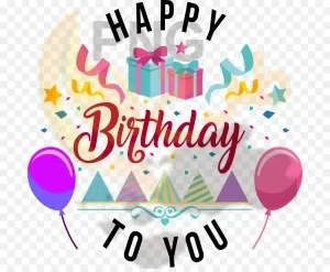 دانلود فایل png بدون بکگراند طرح happy birthday