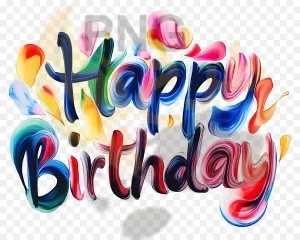 دانلود فایل png بدون بکگراند طرح happy birthday