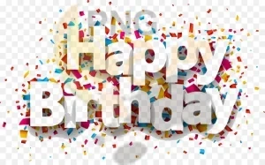 دانلود فایل png بدون بکگراند طرح happy birthday