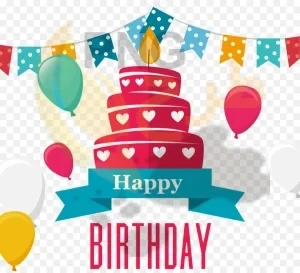 دانلود فایل png بدون بکگراند طرح happy birthday