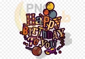 دانلود فایل png بدون بکگراند طرح happy birthday
