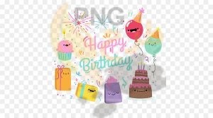 دانلود فایل png بدون بکگراند طرح happy birthday