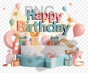 دانلود فایل png بدون بکگراند طرح happy birthday