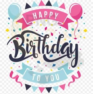 دانلود فایل png بدون بکگراند طرح happy birthday