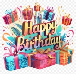 دانلود فایل png بدون بکگراند طرح happy birthday