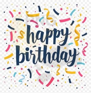دانلود فایل png بدون بکگراند طرح happy birthday