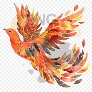 دانلود فایل png بدون بکگراند طرح ققنوس