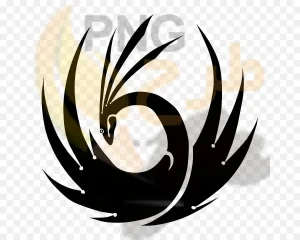 دانلود فایل png بدون بکگراند طرح تتو ققنوس