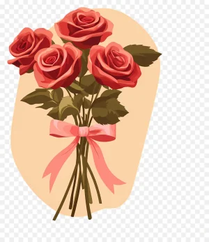 دانلود فایل png بدون بکگراند طرح دسته گل