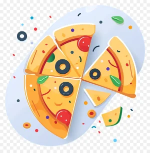 دانلود فایل png بدون بکگراند طرح پیتزا