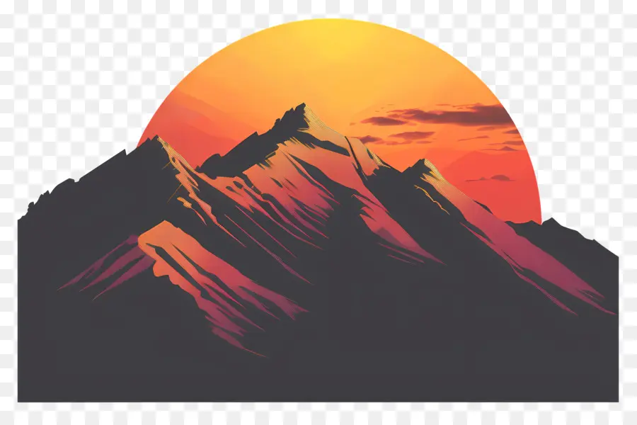 دانلود فایل png بدون بکگراند طرح غروب آفتاب