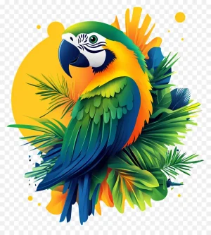 دانلود فایل png بدون بکگراند طرح طوطی