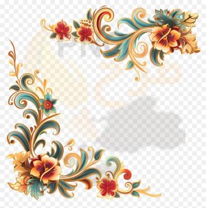 دانلود فایل png بدون بکگراند طرح فریم دکوراتیو