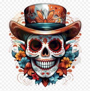 دانلود فایل png بدون بکگراند طرح تتو اسکلت