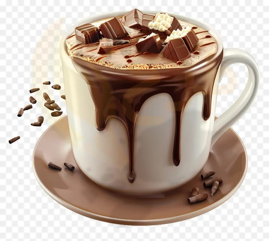 دانلود فایل png بدون بکگراند طرح کافه - هات چاکلت